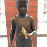 Dorothea Greenbaum, "Child with Bird" sculpture