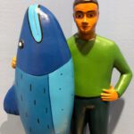 Tom Nussbaum, "Fish Boy" sculpture