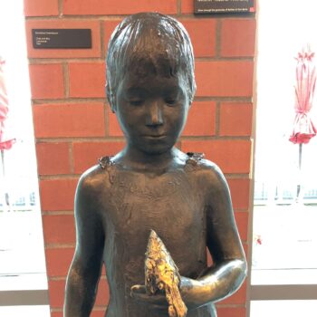 Dorothea Greenbaum, "Child with Bird" Dorothea Greenbaum's "Child with Bird" sculpture