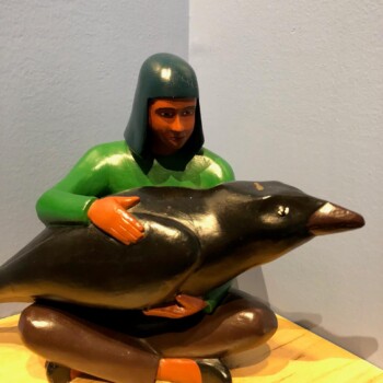 Tom Nussbaum, "Crow Girl" Tom Nussbaum's "Crow Girl" sculpture