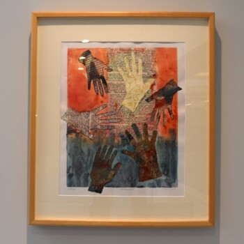 Marie Sturken's "Handscape II" print.